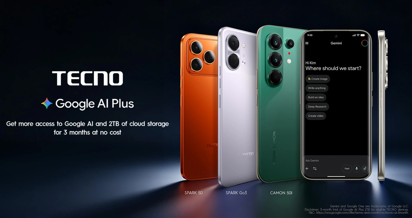 TECNO Users Can Now Get 3 Months of Google AI Plus at No Cost on Eligible Devices 