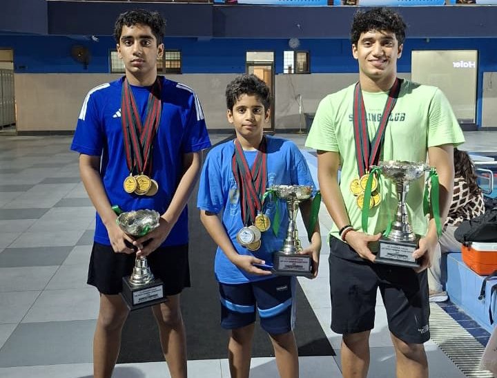 Three Kashif Brothers Win Best Swimmer Titles at Governor Punjab Swimming Championship