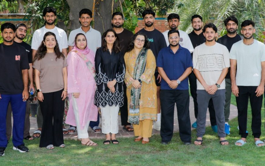Cricketers attending Beaconhouse communication skills training in partnership with PCB.