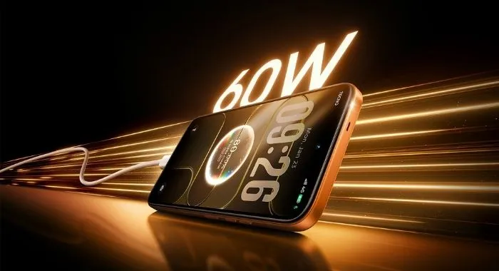 TECNO SPARK 50 Pro showcasing 60W Super Charge technology with fast charging visuals and long-lasting battery performance