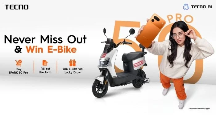 Never Miss Out: Buy a TECNO SPARK 50 Pro, Win an E-Bike